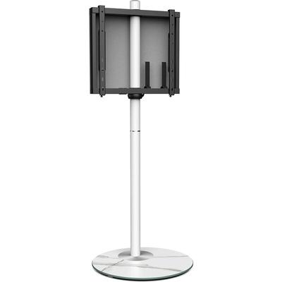 Fitueyes - tv Ständer Weiss tv Bodenständer Höhenverstellbar Drehbar tv Standfuß Fernsehständer mit Image