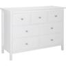 Commode albane - 7 tiroirs - Pin blanc