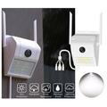 TrAdE Shop Traesio - Ip Camera Wifi Esterno 3mp 1080p Led Lampada Solare Ip66 Telecamera Cam