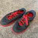Nike Shoes | Kids Nike Free 5.0 Tennis Shoes, Size 1.5 Y, Color Gray, Poppy Red & Blue Trim | Color: Gray/Red | Size: 1.5bb