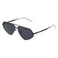 Emporio Armani EA2126 Herren-Sonnenbrille Vollrand Pilot Metall-Gestell, schwarz