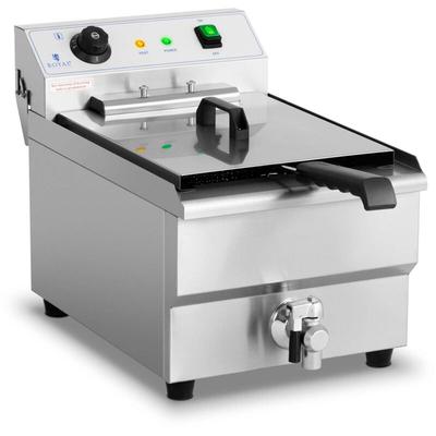 Royal Catering - Fritteuse Elektro Edelstahl Gastro Ablasshahn Kaltzone 6000 w Kapazität 16L Image