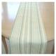 "7ft Table Runner 84\" Duck Egg Blue Beige and Natural Cream Stripes 210cm Washable Cotton Dining Table Runner"