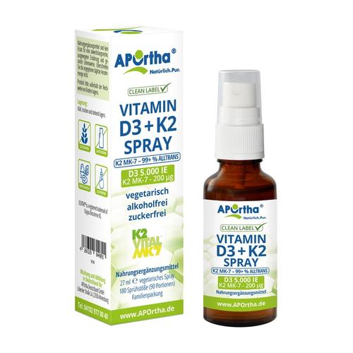 APOrtha APOrtha® Vitamin D3 5.000 IE + Vitamin K2 MK-7 200 µg — Spray Vitamine 27 ml
