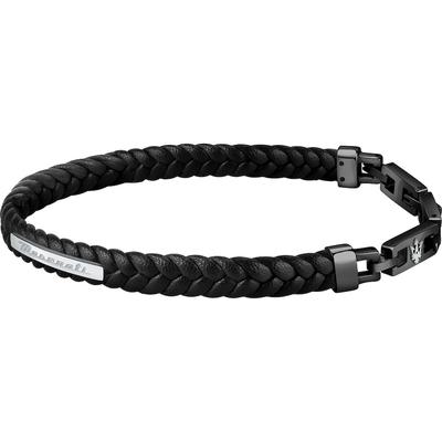 Maserati Armband Edelstahl, Leder, recycelt schwarz Herren Image