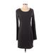 H&M Casual Dress - Sweater Dress: Gray Solid Dresses - Women's Size Medium