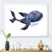East Urban Home Whale On White IV - Nautical & Coastal Canvas Wall Art Print Canvas in Blue | 24 H x 1 D in | Wayfair