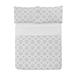 East Urban Home Microfiber Reversible Coverlet/Bedspread Set Microfiber in Gray/White | Queen Bedspread + 2 Shams | Wayfair