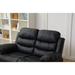 Wade Logan® Alteus 53" Faux Leather Pillow Top Arm Reclining Loveseat Faux Leather in Black | 39.4 H x 53 W x 29.9 D in | Wayfair