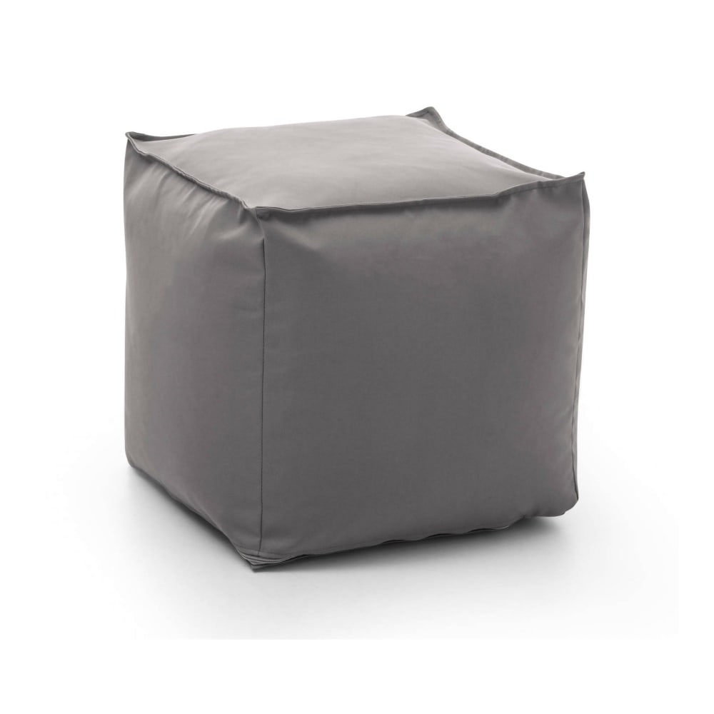 Pouf en tissu gris 45x45 cm