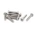 M5x25mm 304 Stainless Steel Pan Head Torx Socket Cap Security Screw 10pcs - Silver Tone