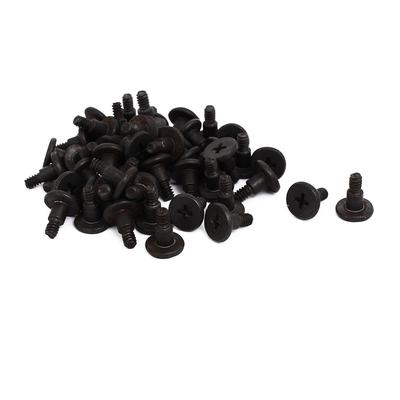 PC Computer Shockproof Phillips Flat Head Bolt Hard Drive Screws 50pcs - Black