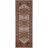 Traditional Geometric Heriz Serapi Runner Rug Handmade Wool Carpet - 2'5" x 7'10"