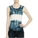 Free People Tops | Free People We The Free Tie Dye Double Strap Tank Top Sz Xs | Color: Green/White | Size: Xs