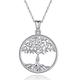 Sterling Silver Tree of Life Pendant Necklace for Women,Birthday Gifts Family Tree Jewelry Celtic Knot Necklace,Tree of Life Charm 18" Chain Christmas Gift for Mother(with Fine Jewelry Box)