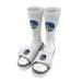Men's ISlide White Golden State Warriors Team Logo Speckle Socks & Slide Sandals Bundle