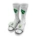 Men's ISlide White Milwaukee Bucks Team Logo Speckle Socks & Slide Sandals Bundle