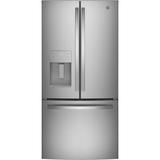 GE Appliances 33" Counter Depth French Door 17.5 cu. ft. Refrigerator, Stainless Steel in Black/Gray/White | 69.88 H x 32.75 W x 31 D in | Wayfair