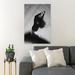 Everly Quinn Grayscale Photography Of Woman Wearing Sweatshirt - 1 Piece Rectangle Graphic Art Print On Wrapped Canvas in Black/Gray | Wayfair