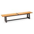 Bank Campione 220x40cm, anthrazit/teak