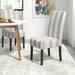 Amiya Side chair Wood/Upholstered/Fabric in Gray/Brown Laurel Foundry Modern Farmhouse® | 39 H x 17.5 W x 26.75 D in | Wayfair