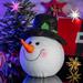 The Holiday Aisle® Snowman Head Tree Topper Decorative Accent, Metal in Green/Red/White | 11.5 H x 8 W x 7 D in | Wayfair