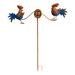 Gracie Oaks Metal Rustic Double Rooster On Wheel Balancer Stake Metal | 45 H x 26 W x 4 D in | Wayfair 89121C6477A24848ACB6E0FA7A812334