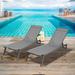 Arlmont & Co. Adjustable Outdoor Chaise Lounge ChairsSet Of 2 Metal in Gray | 36.61 H x 22 W x 75 D in | Wayfair 276977BCDD574BE5B70CE4C39656A5F8