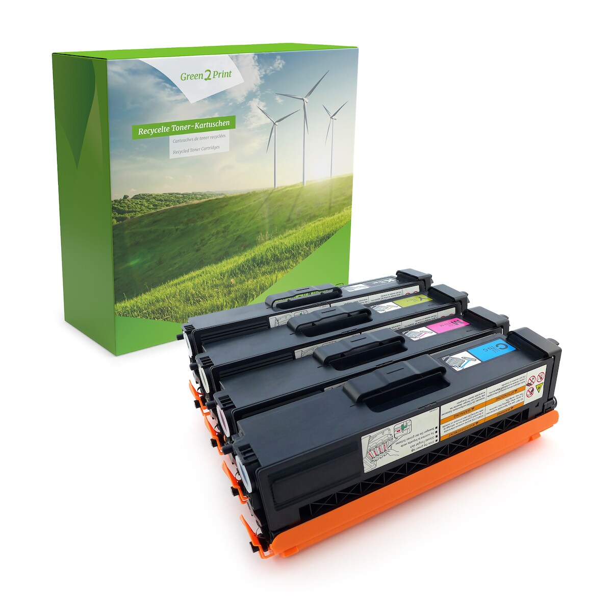 Green2Print Toner Toner-Set, 4 Kartuschen ersetzt Brother TN-910BK, TN-910C, TN-910M, TN-910Y passend für Brother HL-L9310CDW, HL-L9310CDWT, HL-L9310C