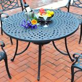 Crosley Sedona Charcoal Black Cast Aluminum 46-inch Dining Table - 46 "W x 46 "D x 28.13 "H