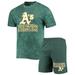 Men's Concepts Sport Green Oakland Athletics Billboard T-Shirt & Shorts Sleep Set