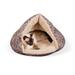 Brown Self-Warming Hut Pet Bed, 18" L X 19" W, Small