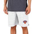 Men's Concepts Sport White/Charcoal New York Knicks Throttle Knit Jam Shorts