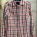 American Eagle Outfitters Tops | American Eagle Outfitters Pink Plaid Shirt Size 8 | Color: Blue/Pink | Size: 8