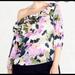 J. Crew Tops | Nwt J. Crew Merchantile Convertible Floral Top Sz Xl | Color: Green/Purple | Size: Xl