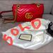 Gucci Bags | Gucci Gg Shoulder Marmont Chain Hibiscus Red Leather Cross Body Bag | Color: Red | Size: Mini