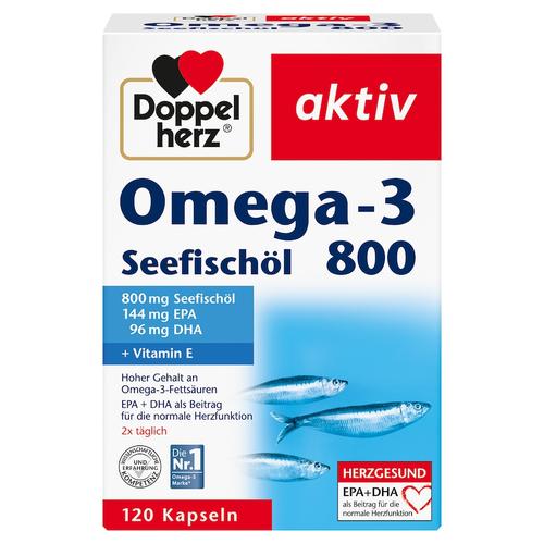 Doppelherz – Omega-3 Seefischöl 800 aktiv Kapseln Mineralstoffe