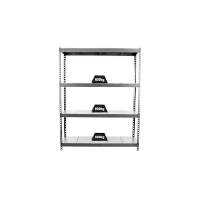 PROREGAL Schwerlastregal METAL BEAST FOUR | HxBxT 200x150x60cm | Fachlast 600kg | Grau | Standregal Metallregal Lagerregal Image