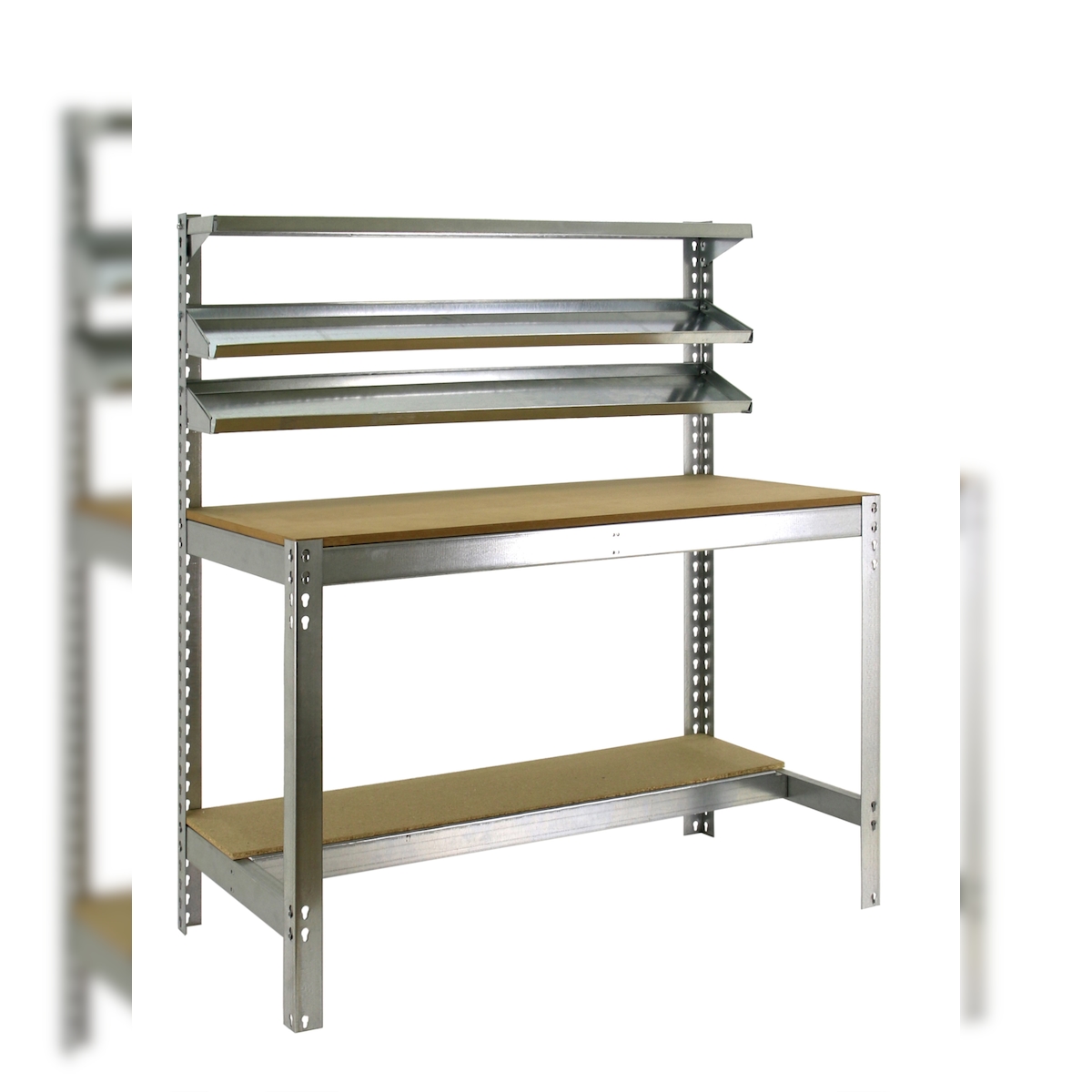 Proregal Werkbank Buffalo mit Frontablage | HxBxT 84x150x76cm | Traglast 600kg | Verzinkt Image
