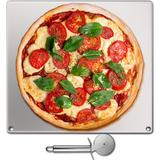 VEVOR 2 Piece Pizza Kit Non Stick/Steel in Gray | 0.4 H x 14.2 W x 14.2 D in | Wayfair PSGBBZK3636CM7K4KV0