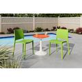 Ivy Bronx Farley Round 2 - Person 23" Long Bistro Set Plastic in Green | Outdoor Furniture | Wayfair 924CF58D25064544AC7A59A20B3EB47C