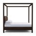 Tandem Arbor Lafayette Poster Bed Upholstered/Genuine Leather in Brown | 87 H x 68 W x 87 D in | Wayfair 115-11-QUE-22-ST-LE-CH