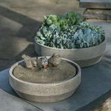 Winston Porter Chrisalyn Concrete Beveled Songbird Fountain | 6.5 H x 14 W x 14 D in | Wayfair 4269BEA0D4964946BBB0D75E048AEEC4