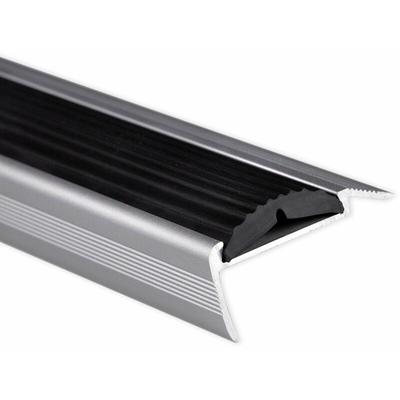 Karat - Seuil d'escalier Avec simple caoutchouc Power Grip Longueur: 90 cm Autocollant Noir
