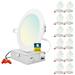 Sunperian 12-Pack 6 inch Ultra-Thin LED Recessed Light J-Box 5 Color Options 12W 1000 Lumens Dimmable Wet Rated ETL