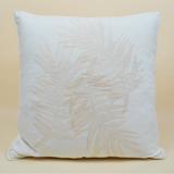 Jiti Indoor Casual Coastal Multi Palm Design Embroidered Soft Italian Linen Piped Edges Decorative Accent Square Throw Pillows