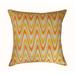 Jiti Outdoor Mid-Century Electric Zigzag Patterned Square Throw Pillows Cushions for Pool Patio Chair 20 x 20