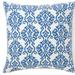 Jiti Indoor Transitional Damask Patterned Cotton Decorative Accent Large Throw Pillows 24 x 24