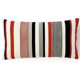 Jiti Indoor Striped Bi-color Green White Decorative Rectangle Lumbar Pillows Cushions for Sofa Couch 12 x 24