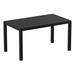 55" Black Patio Rectangle Dining Table